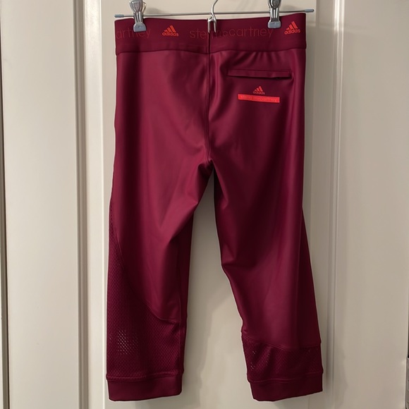 Adidas x Stella McCartney Maroon Capri Leggings Size Small - Picture 4 of 8